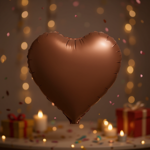 Globos de Corazón de Chocolate para Fiesta, 45 cm, 18 Pulgadas, Bolsa de 12 Unidades - Product Image 3