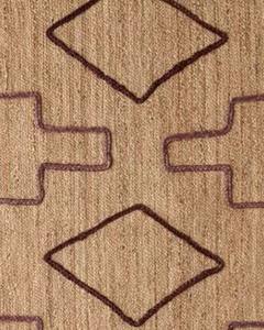 Alfombra de Yute Natural Tejida a Mano con Patrón Geométrico, Alfombra de Piso Bohemia Ecológica para Sala de Estar, Dormitorio, Decoración del Hogar - Product Image 2