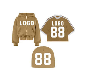 Heavyweight hoodies และหมวกสำหรับผู้ชายเสื้อยืด Boxy ใหม่ทั้งหมด-กว่า rhinestone ล้าง streetwear ผ้าฝ้ายรูปแบบของแข็งผสม - Product Image 1