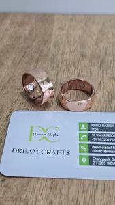 Trendy Fashion <b>Jewellery</b> Ring <b>Magnetic</b> Polished Pure Copper Thumb Ring Unisex Antique Imitation High Quality Copper Therapy - Product Image 5