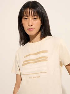 เสื้อยืดแขนสั้นผ้าคอตตอนถักสำหรับผู้หญิงเสื้อยืดปักเลื่อมกระดุมลูกไม้ขนาดพิเศษเป็นมิตรต่อสิ่งแวดล้อมสำหรับผู้หญิง - Product Image 4