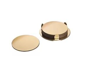 Metal Round <b>Gold</b> <b>Coasters</b> for Drinks with Elegant Quality Metal <b>Coaster</b> for Tea Coffee <b>Coasters</b> For Home Hotel Restaurant Usage - Product Image 3