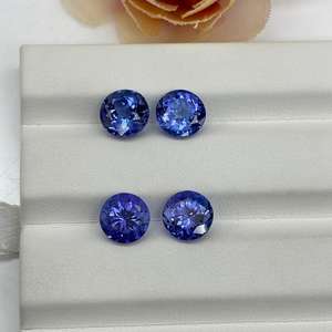 พลอย tanzanite เจียระไนทรงกลมขนาด7.5มม. สำหรับทำด้วยมือหินวันเกิด - Product Image 4