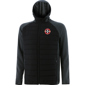 Veste à capuche rembourrée à motif uni pour hommes, hiver, automne, toile unie avec logo sur le devant, fermeture éclair OEM - Product Image 1