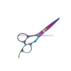 Ciseaux barbier professionnel arc-en-ciel, acier inoxydable, tranchants, pour barbier - Product Image 5