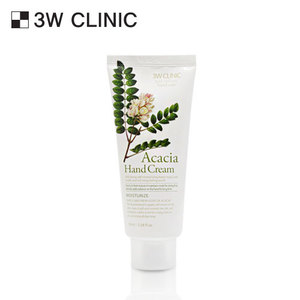 Crème hydratante pour les mains Acacia 100ml, lotion biologique à base de plantes 3W Clinic avec du lait de camomille, ingrédients nourrissants, offre OEM - Product Image 1