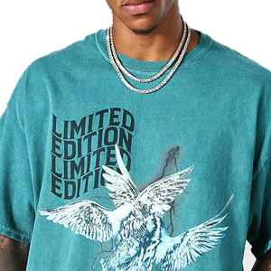 T-shirts décontractés à manches courtes pour hommes, 100 % coton respirant, coupe ample, avec impression numérique, couleurs et tailles personnalisables - Product Image 3