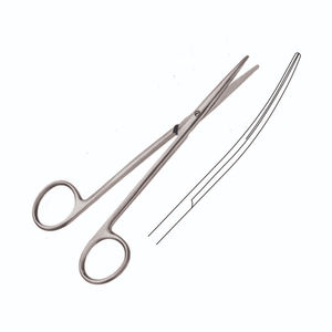 Ciseaux chirurgicaux manuels Great Star Instrument GSI-DS-012 – Set de ciseaux droits et courbés pour dissection, coupe de tissus délicats, tonsils, à bout arrondi - Product Image 3