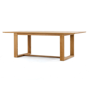 Table à manger rectangulaire en teck massif Design moderne Couleur naturelle Utilisation polyvalente pour les hôtels et villas en plein air - Product Image 3