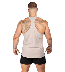 Vente directe d'usine 100% coton hommes gilets de sport entraînement débardeurs tendance sans manches débardeurs motif imprimé tricoté tissage - Product Image 6
