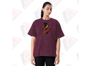 T-shirt élégant délavé à l'acide pour femmes Design tendance et confortable avec appliques écologiques pour l'été en velours côtelé batik denim - Product Image 6