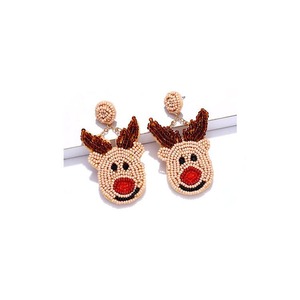 JAVED HANDICRAFTS Boucles d'oreilles pendantes perlées de créateur pour filles femmes Broderie tendance faite à la main Motif coeur coloré Saint-Valentin - Product Image 5