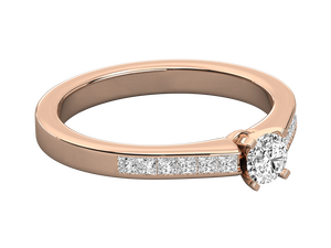 Bagues de fiançailles empilables de haute qualité, personnalisées, en or avec diamants de laboratoire, plaquées or 14 carats, alliance de luxe pour femmes - Product Image 4