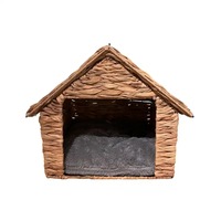 Nouvelle conception de maison pour animaux en jacinthe d'eau, lit naturel fait main pour chiens et chats, vente en gros