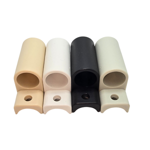 Tapón de cordón redondo blanco Accesorios de plástico impresos profesionales para toldos, Made in Italy con certificado - Product Image 6