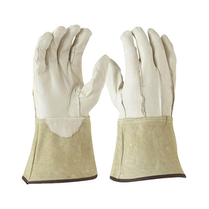 Gants de travail de sécurité industriels en cuir de vachette robuste, en cuir de vachette fendu, pour le travail du feu, utilisés par les ouvriers en soudure - Product Image 3