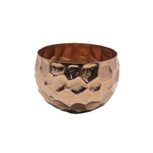 Cuenco de forma redonda de hierro para cocina y mesa de diseño moderno, cuenco para servir de Color melocotón y cuencos decorativos hechos a mano a granel - Product Image 2