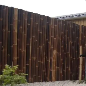 Karşılaştırmak için ekle paylaşmak yüksek kalite siyah bambu yarım bambu çit, bambu paneller, bambu ekran sağlam bir bl
