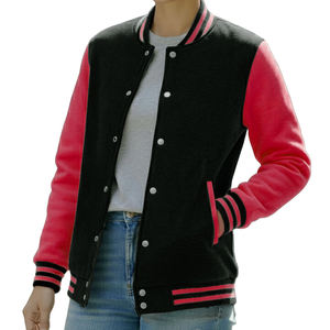 Chaqueta Universitaria de Béisbol para Mujer a Precio Razonable, Nueva Llegada 2025, Chaquetas Universitarias para Mujer de Corte Regular en Color Sólido - Product Image 1