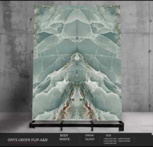 Dalles en porcelaine brillante 1200x2400mm, texture de marbre raffinée pour les applications murales et de sol de luxe - Product Image 1