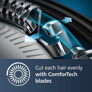 Afeitadora Eléctrica Inalámbrica de Precisión para Hombre, Afeitadora en Seco y Húmedo, Color Azul Metálico, Recortadora Profesional IPX7, Batería, Estuche de Viaje Suave - Product Image 6