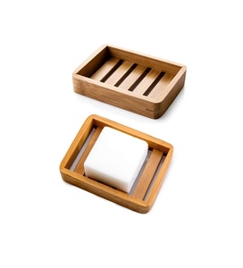 2 packs de porte-savon en bois de bambou, support de rangement pour douche, plaque de plateau pour salle de bain, douche, évier de cuisine - Product Image 1