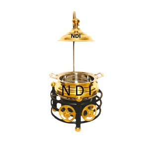 Hotel restaurante Catering accesorios oro Acero inoxidable Catering servicio Buffet comida equipo frotamiento plato - Product Image 1