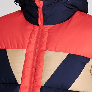 Dernier modèle d'hiver Veste bouffante coupe-vent pour homme Bomber à capuche avec fermeture éclair Poche respirante en laine bulle Toile XL - Product Image 4