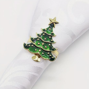 Accesorios de mesa asequibles Anillo de servilleta de hoja de metal Anillo de servilleta de perla de Primavera de boda Anillo de mesa de boda - Product Image 5