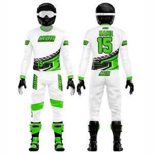 Design élégant Sérigraphie en silicone Combinaison de course MX Qualité luxueuse Kits de moto MTB AVT imprimés par sublimation pour hommes et femmes - Product Image 1