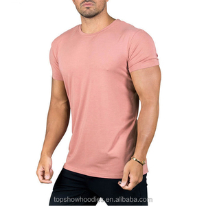 OEM Custom Wholesale Round Neck Slim Fit Breathable Blank Plain Polyester Training Sports Fitness Gym t shirt tee for Men - Product Image 3