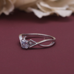 IGI Certified Lab Grown Blue Radiant Diamond Engagement Ring 9K White / <b>Rose</b> & Yellow Gold <b>Infinity</b> Twist Solitaire Ring - Product Image 5