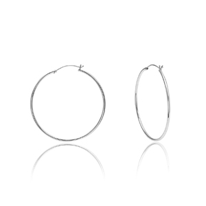 Pendientes elegantes en oferta, pendientes de aro lisos de plata de ley 925 para damas y niñas, regalo de moda para fiestas, pendientes al por mayor - Product Image 2