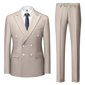 Smoking classique pour hommes, fabricant sur mesure, blazer et pantalon à revers croisé, robes de mariée élégantes, affaires - Product Image 1
