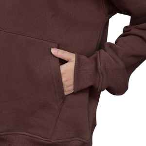 Sweat à capuche surdimensionné pour femme en brun chocolat confortable doux pull à manches longues pour Streetwear décontracté ou vêtements de détente - Product Image 5