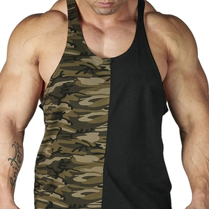 คุณภาพสูงยิมเสื้อกล้ามCUSTOM Singletsผู้ชายกล้ามเนื้อTanktop Casual USAขนาดยืดผู้ชายTanktopsโลโก้ที่กําหนดเอง - Product Image 5