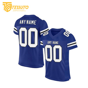 Vêtements de sport imprimés partout Chemises de football classiques vintage Maillot de football personnalisé T-shirt de football à col en V pour hommes - Product Image 1