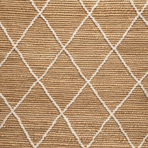 Netline Home Kunu Natural Handwoven <b>Jute</b> <b>Rug</b> Modern Tufted Diamond Design - Product Image 2
