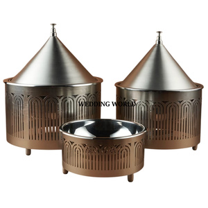 Ensemble de deux casseroles en métal de la dernière collection Ramadan de qualité supérieure Hotpot d'aliments finis personnalisés Hotpot - Product Image 1