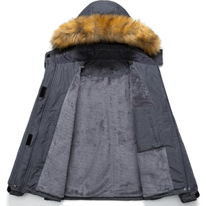 Women's Winter Puffer Jacket Denim Style Breathable Quick Dry Turtleneck Collar Plain Dyed Woven Fabric Stylish Trendy Fashion - Product Image 4