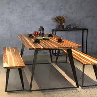 Escritorio Moderno para Oficina en Casa, Interior y Exterior, de Hierro y Madera, Diseño Minimalista, Muebles Comerciales, Marca LBN, Vietnam, con Descuento