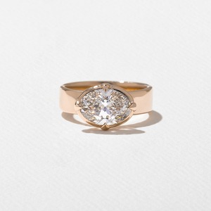 แหวนเพชรทรงกลมขนาด2กะรัตสำหรับผู้หญิงแหวนแฟชั่นทอง10K สำหรับผู้หญิงรับประกัน VVS2ชัดเจนได้รับการรับรองสไตล์น่ารัก - Product Image 2