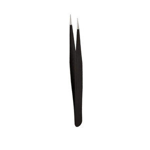 Pinzas para pestañas de acero inoxidable de calidad fina al por mayor, pinzas para pestañas rectas y curvas con punta de fibra de sujeción fuerte con etiqueta privada - Product Image 5