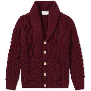 Cárdigan de Punto de Invierno para Bebés, de Algodón/Acrílico Grueso, de Manga Larga, con Cuello Solapa, Estilo Chal, para Niños - Product Image 5