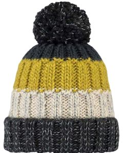 Custom Winter Knit <b>Beanie</b> Hat Black <b>Yellow</b> Grey With Pom Pom Thick Warm Soft Wool Acrylic Blend Custom Manufacturer Unisex Cap - Product Image 1