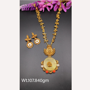 925ชุดเครื่องประดับเจ้าสาวชุบทองเงินสเตอร์ลิงชุดสร้อยคอเครื่องประดับสำหรับผู้หญิงเครื่องประดับชาติพันธุ์อินเดียต่างหู Jadau แบบดั้งเดิม - Product Image 5