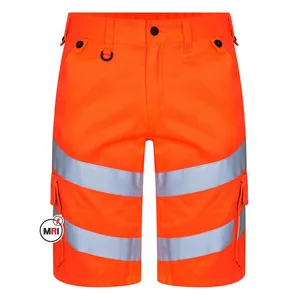 Herren Hi Vis Sicherheits arbeit Shorts Gelb Orange Farbe mit reflektieren dem Klebeband Top Hot Sale anpassen Männer Brand New High Quality