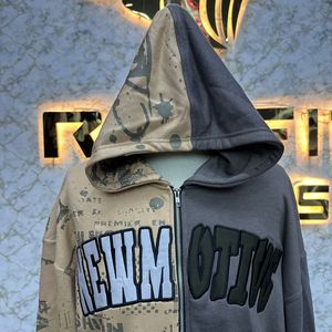 Top Qualité Logo Privé Le Plus Demandé Fermeture Éclair À Capuche Puff Imprimé Fabriqué En Usine Pas Cher Prix Hoodies Hommes Hommes Hoodies - Product Image 3