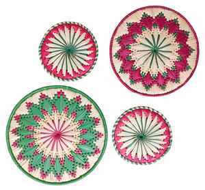 Mayoristas Recién llegado Ecológico Hecho a mano Multicolor Moonj Cesta de pared de hierba para la decoración de la pared del hogar Cesta colgante - Product Image 4