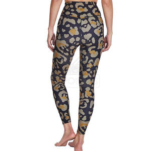 Leggings de yoga respirants à taille élastique, prix d'usine, logo personnalisé, vente en gros, leggings de yoga les plus vendus - Product Image 3
